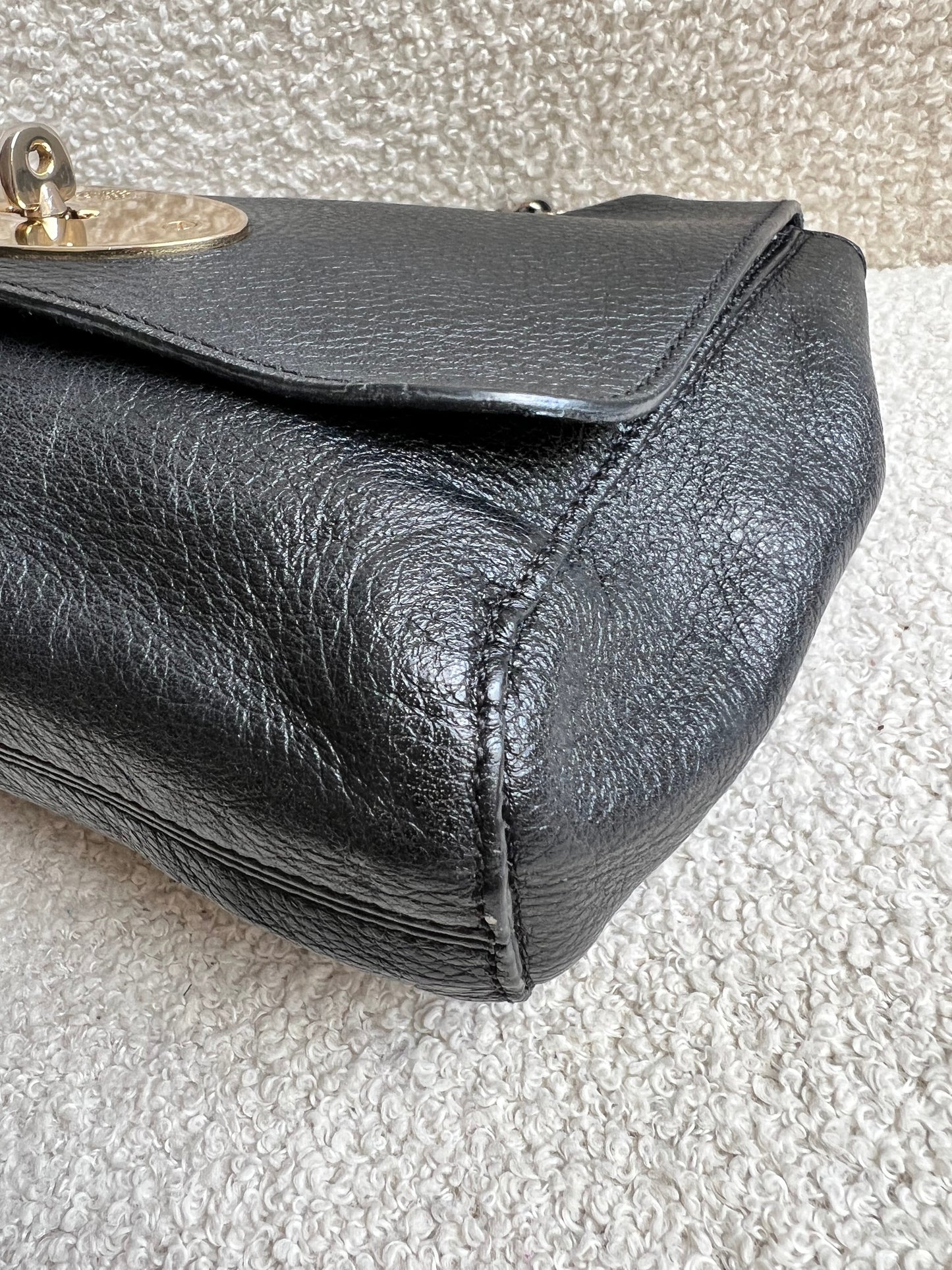 Mulberry Black Regular Lily with Gold Hardware