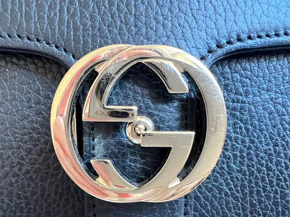 Gucci Interlocking GG Black Small Shoulder Bag