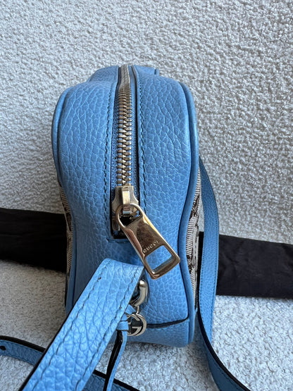 Gucci Bree GG Canvas Light Blue Small Messenger Bag