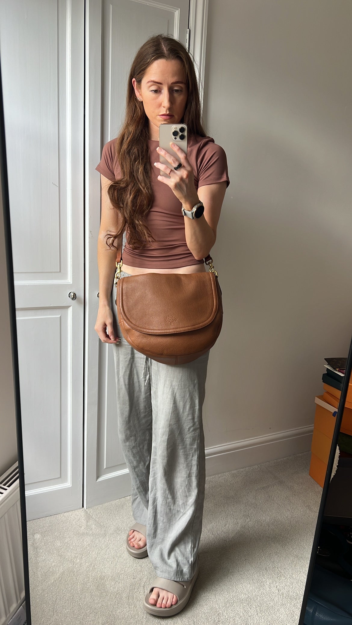 Mulberry Oak Large Effie Satchel