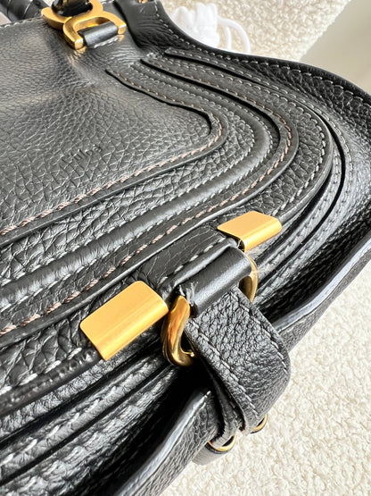 Chloe Black Mini Marcie Double Carry Bag