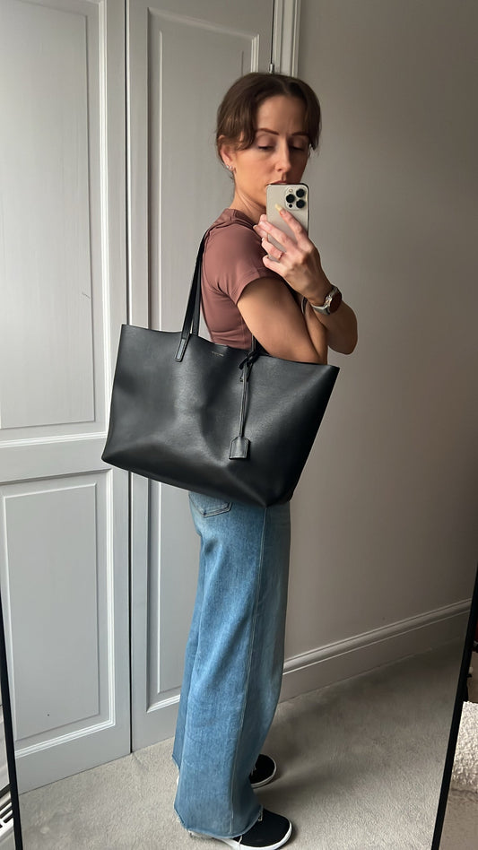 Yves Saint Laurent (YSL) Black E/W Shopping Tote (RRP £1115)