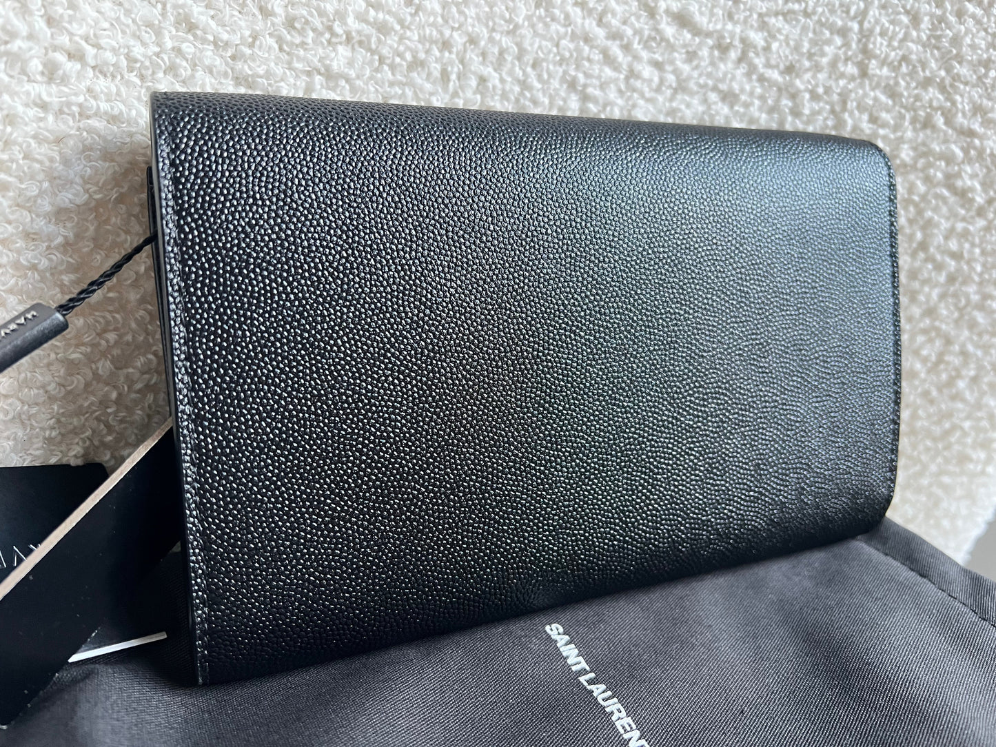 Yves Saint Laurent (YSL) Black Uptown Chain Wallet (RRP £1110)
