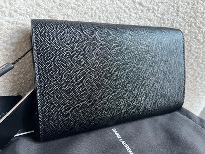 Yves Saint Laurent (YSL) Black Uptown Chain Wallet (RRP £1110)