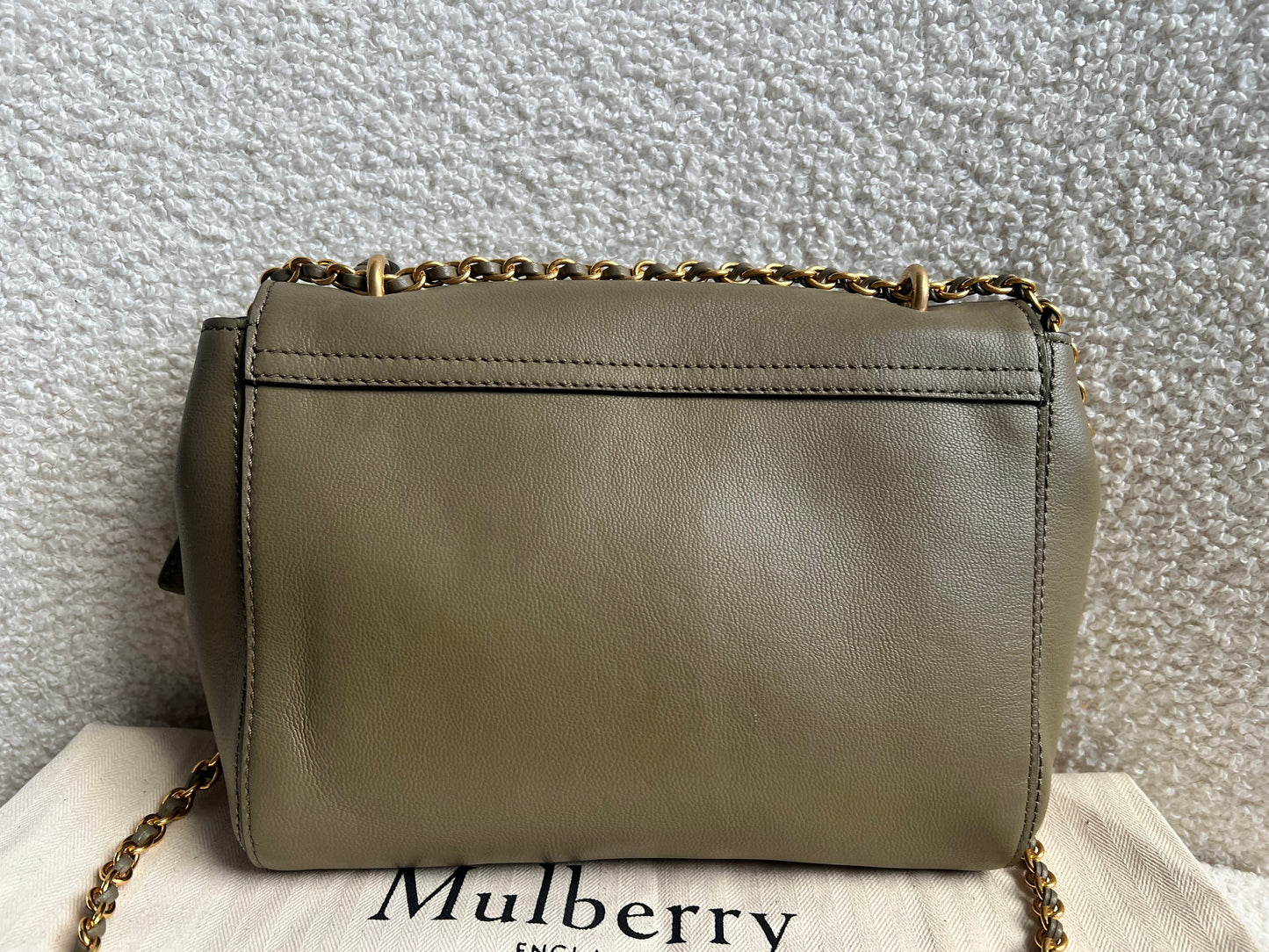 Mulberry Linen Regular Lily with Gold Hardware (RRP £995)