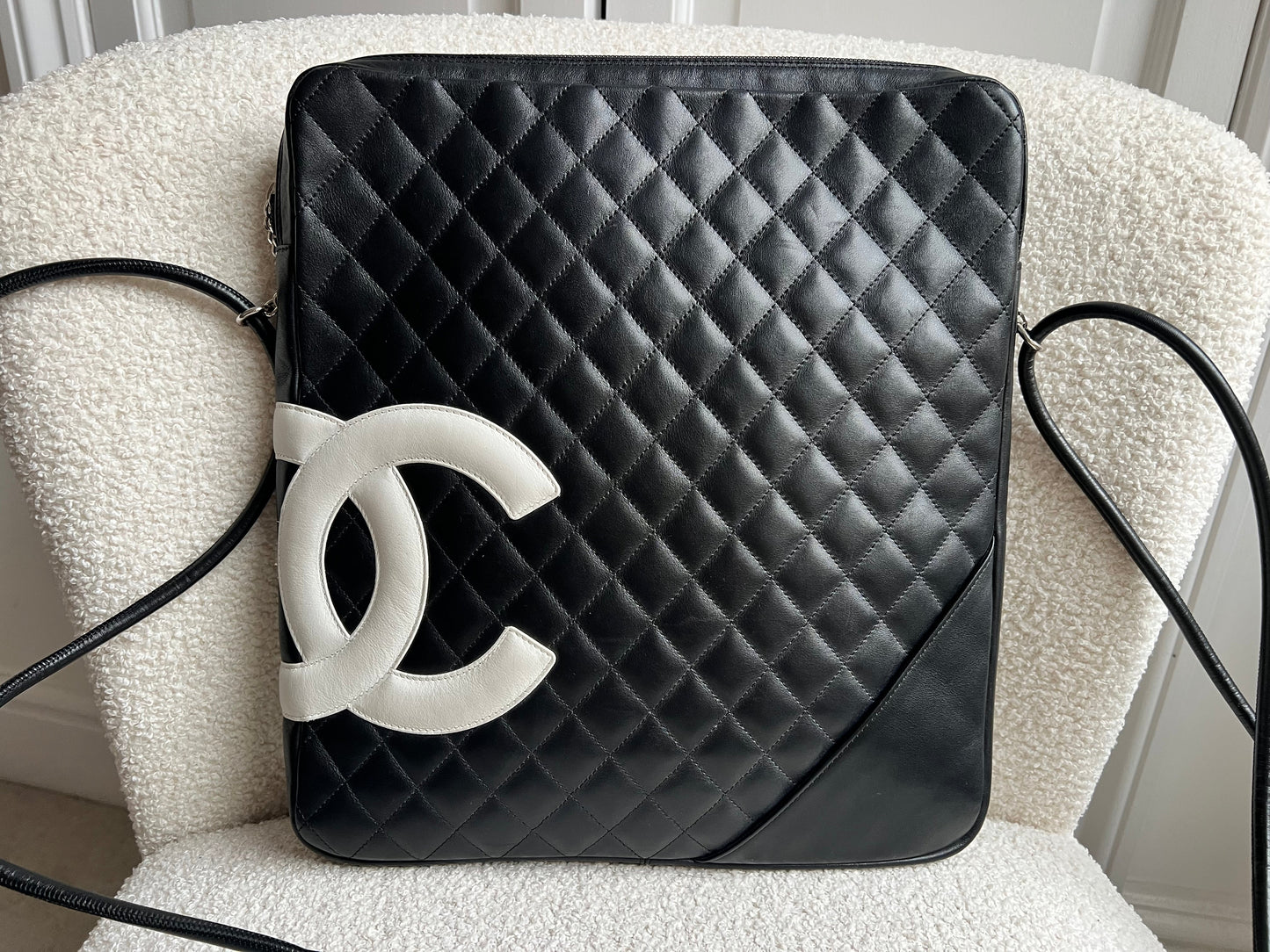 Chanel Black and White Cambon Line Large Crossbody