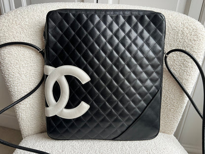 Chanel Black and White Cambon Line Large Crossbody