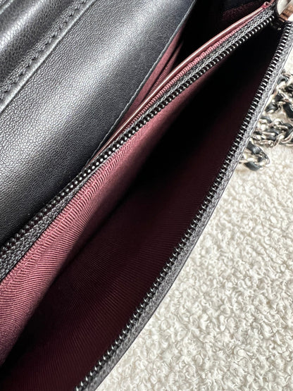 Chanel Wallet on Chain in Black Lambskin Silver Hardware (RRP £2,930)