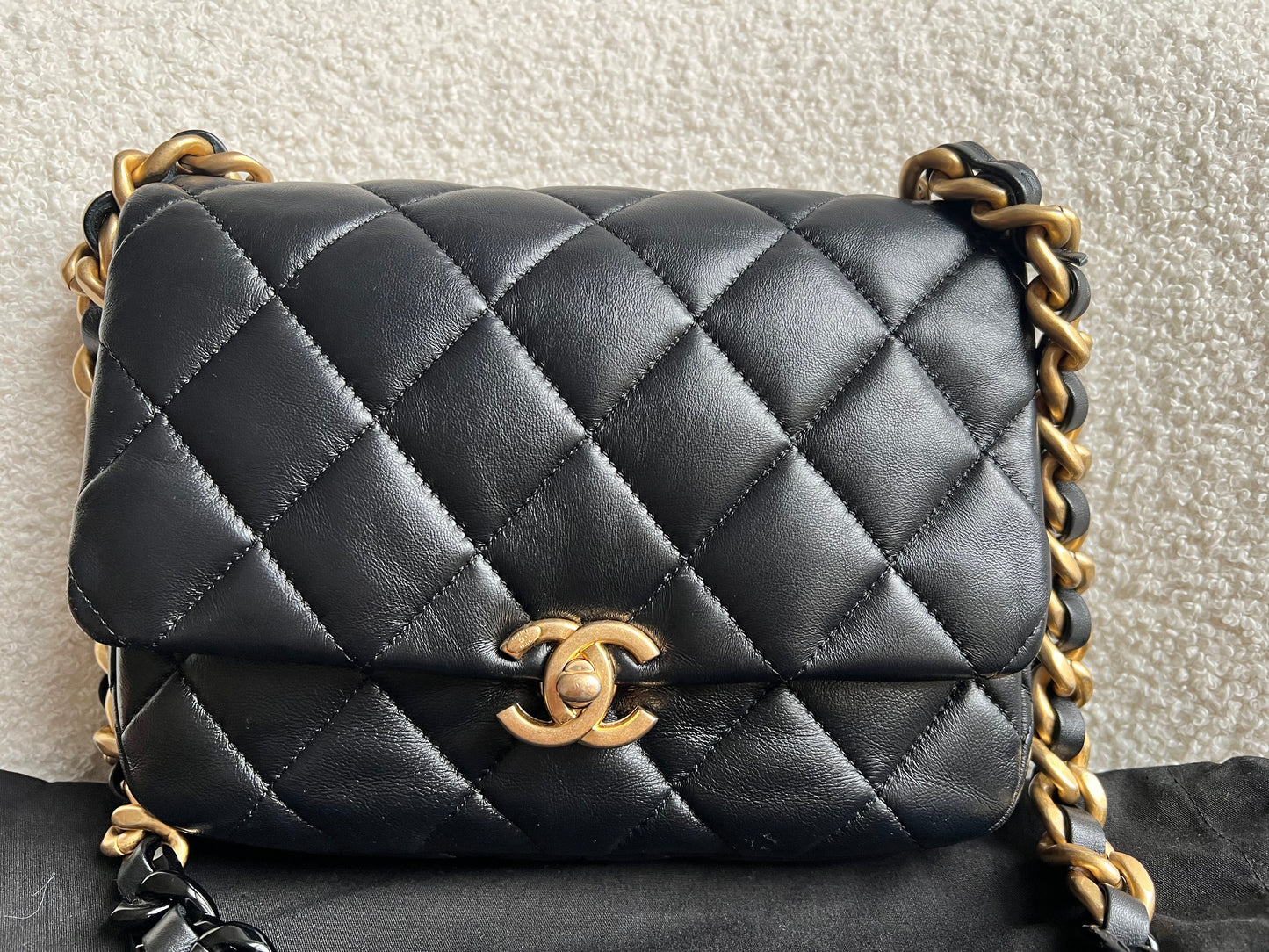 Chanel Candy Chain Mini Flap in Black Lambskin