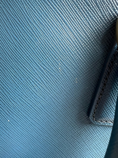Prada Blue Saffiano Tote