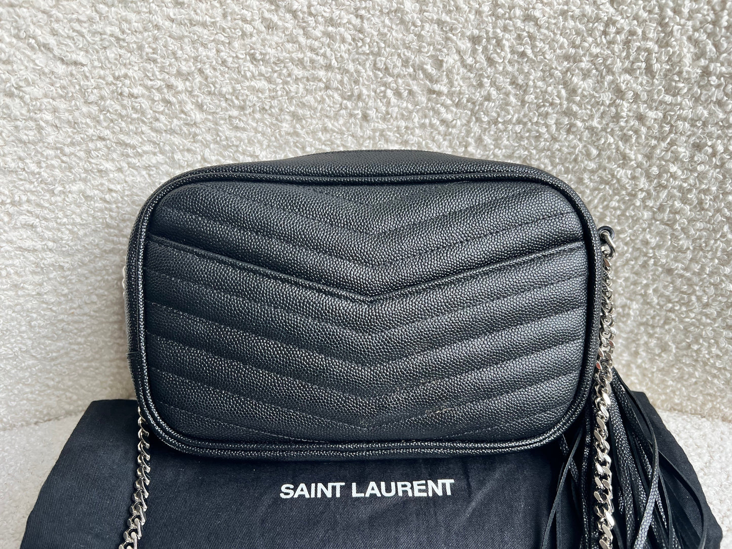 Yves Saint Laurent (YSL) Black Mini Lou Camera Bag (RRP £1285)