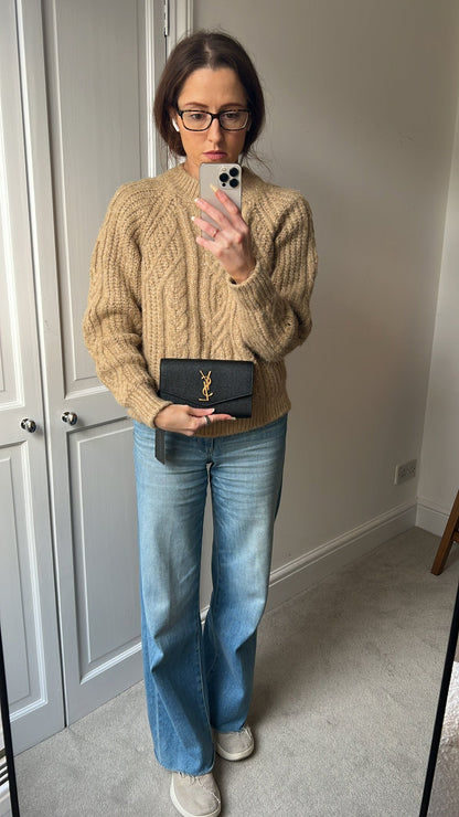 Yves Saint Laurent (YSL) Black Uptown Chain Wallet (RRP £1110)
