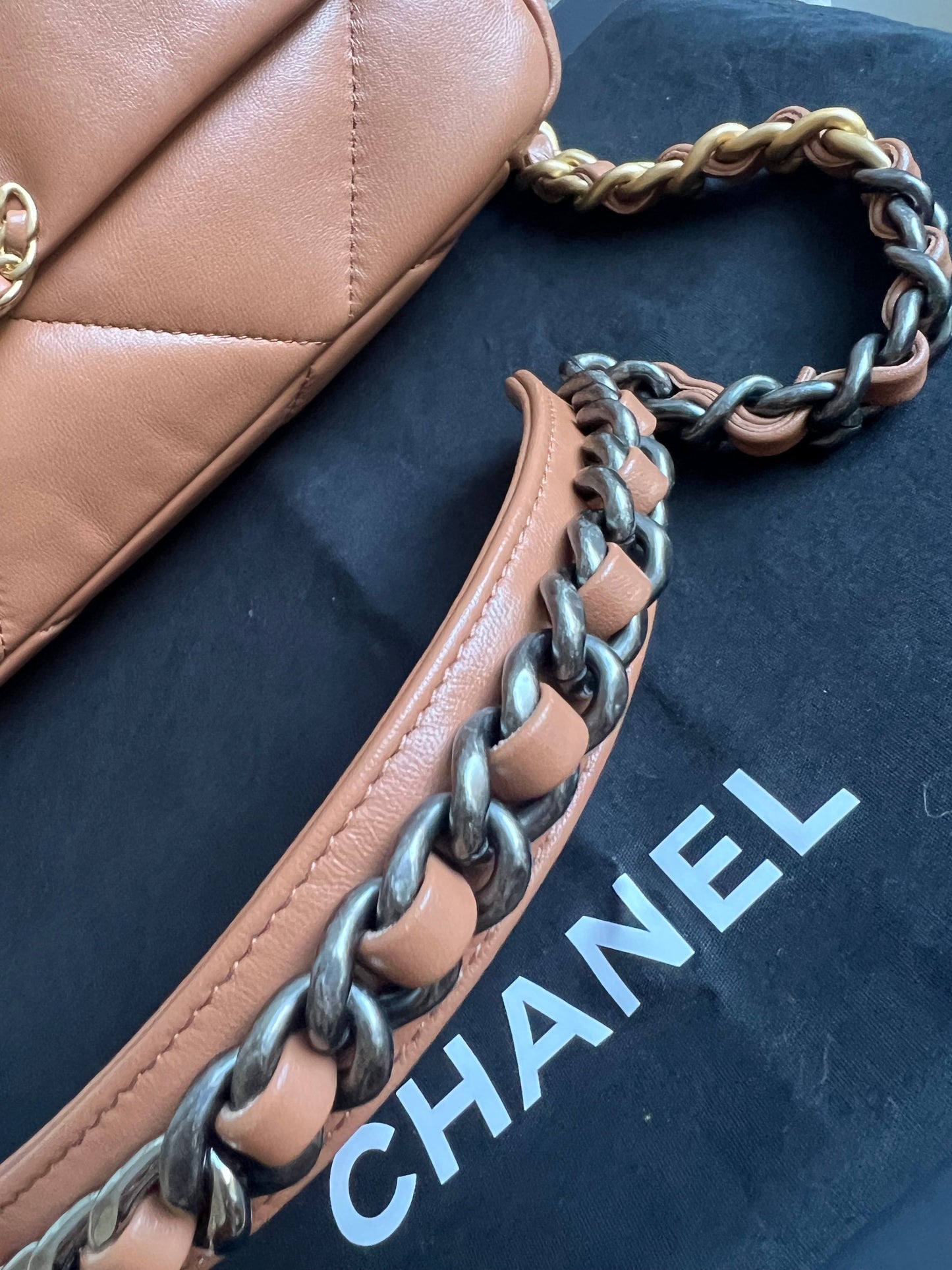 Chanel Small 19 in Caramel Lambskin (RRP £5,590)