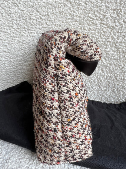 Yves Saint Laurent (YSL) Puffer Clutch Pouch in Tweed (RRP £710)