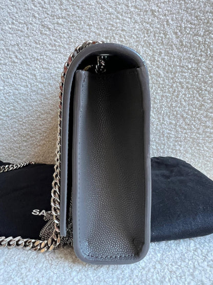 Yves Saint Laurent (YSL) Light Grey Small Kate Tassel (RRP £1,550)