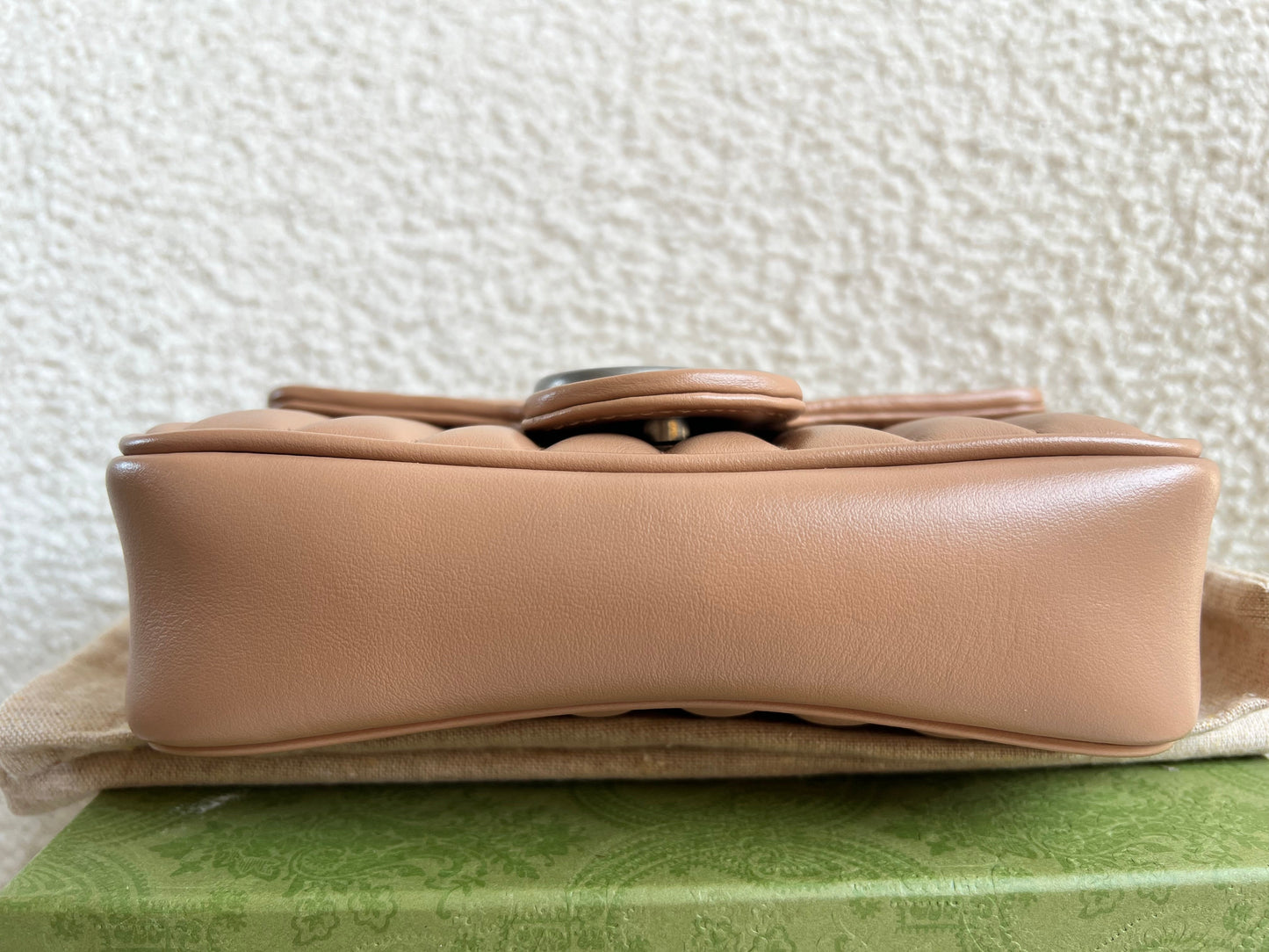 Gucci GG Beige Marmont Super Mini Aria Shoulder Bag (RRP £985)