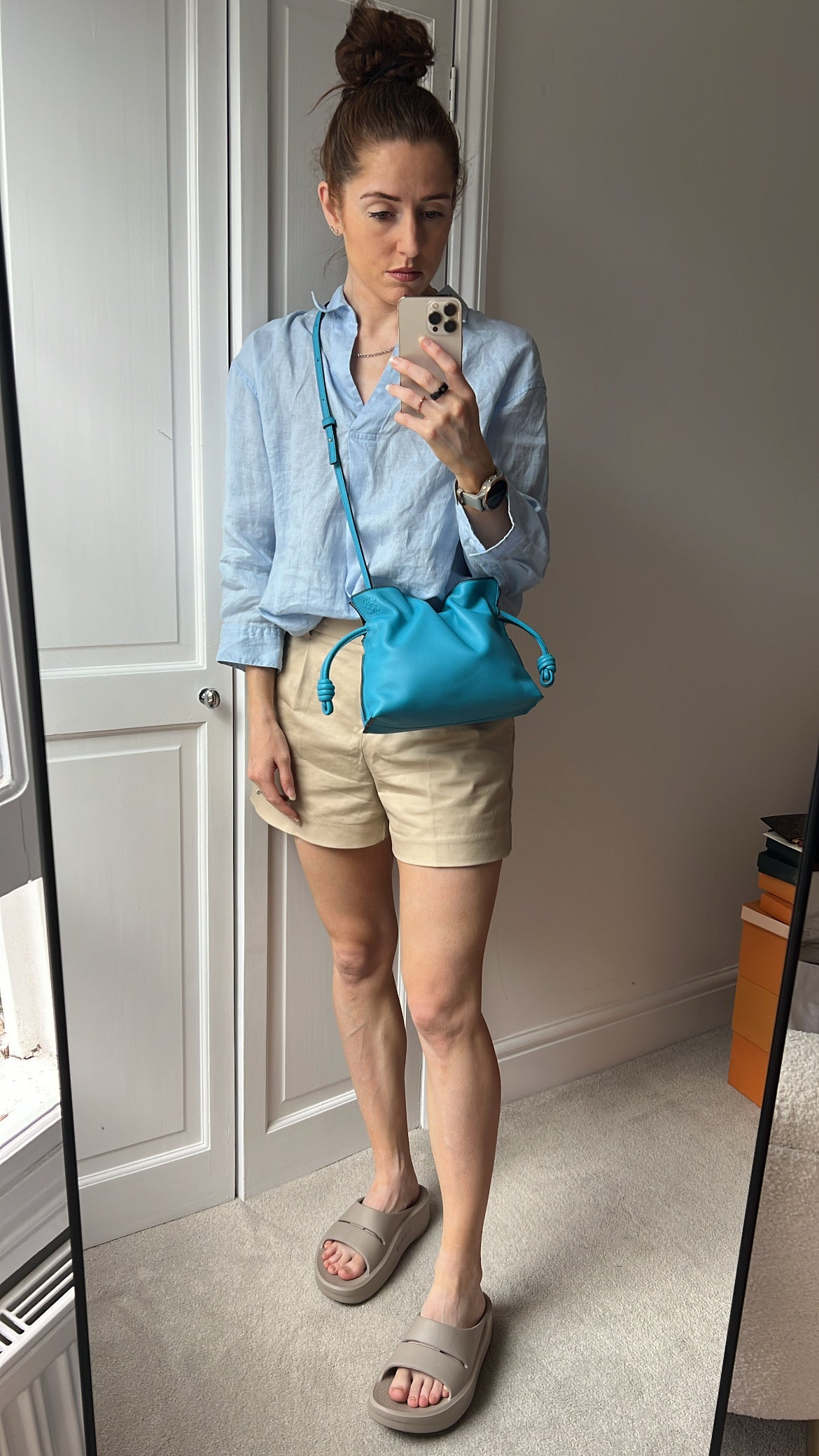 Loewe Cyan Mini Flamenco Clutch Bag (RRP £1800)