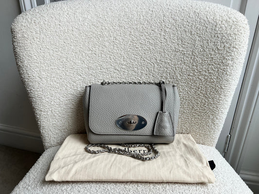 Mulberry Pale Grey Regular Lily Heavy Grain (RRP £1095)