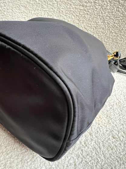 Prada Re-Nylon Duet Black Bucket Bag (RRP £1380)