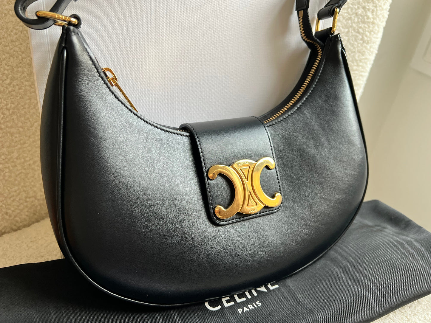 Celine Medium Ava Triomphe in Black (RRP £1850)