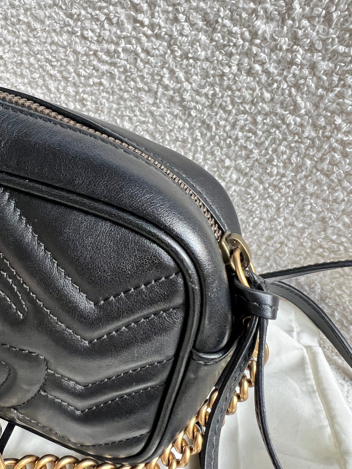Gucci GG Black Marmont Mini Shoulder Bag (RRP £1,360)