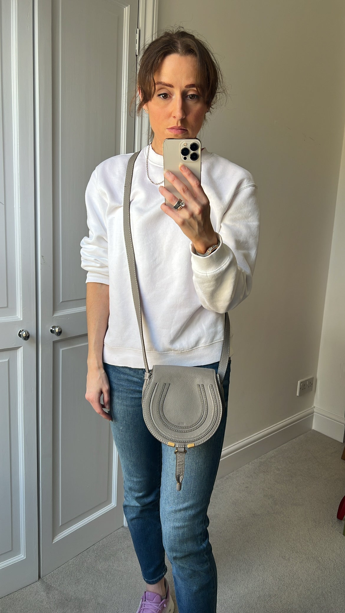 Chloe Small Cashmere Grey Marcie Saddle Bag (RRP £1050)