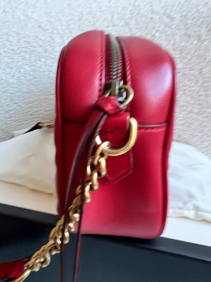 Gucci GG Red Marmont Small Shoulder Bag (RRP £1,440)