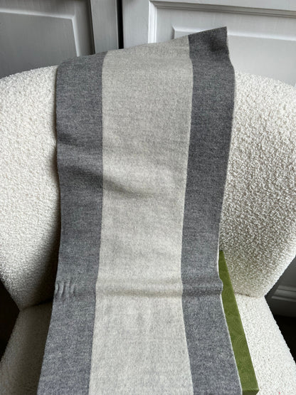 Gucci Grey GG Wool Scarf