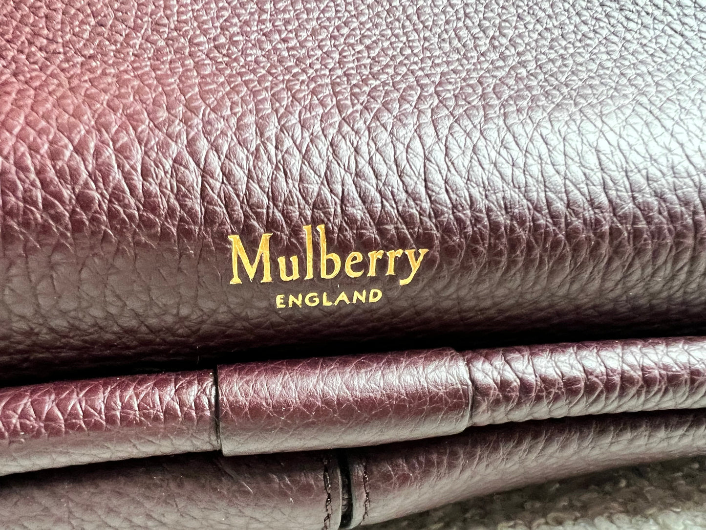 Mulberry Large Leighton in Oxblood with Gold Hardware (RRP £1,095)