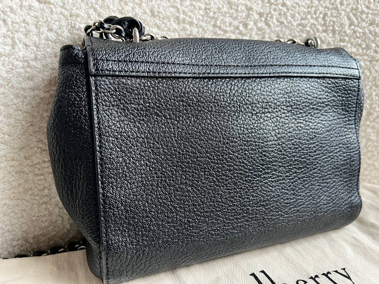 Mulberry Black Regular Lily with Silver Hardware (RRP £995)