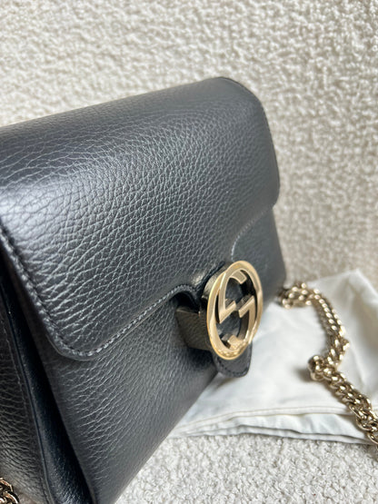 Gucci Interlocking GG Black Small Cross Body Bag