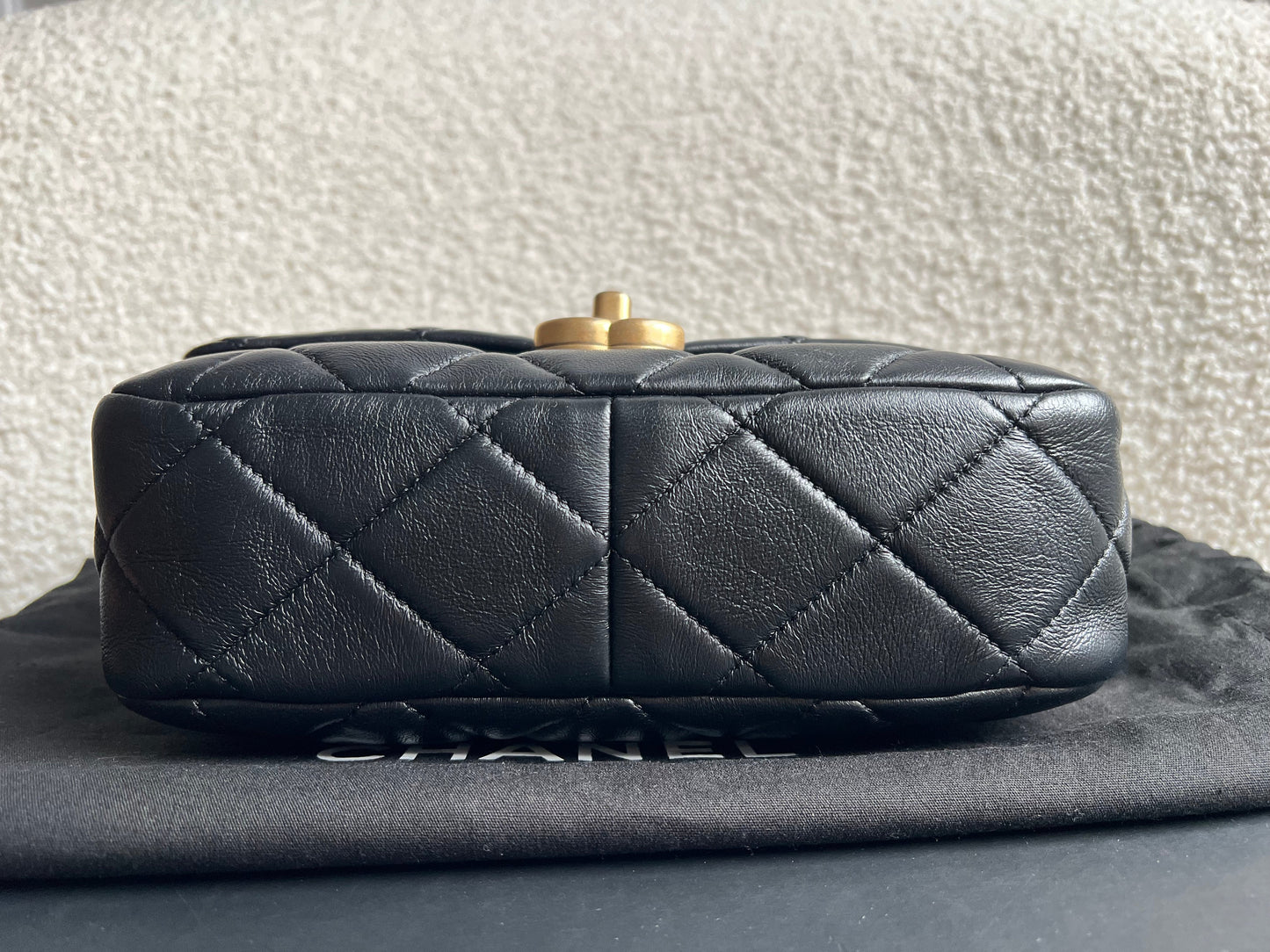 Chanel Candy Chain Mini Flap in Black Lambskin