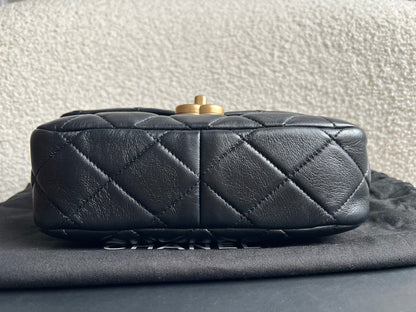 Chanel Candy Chain Mini Flap in Black Lambskin