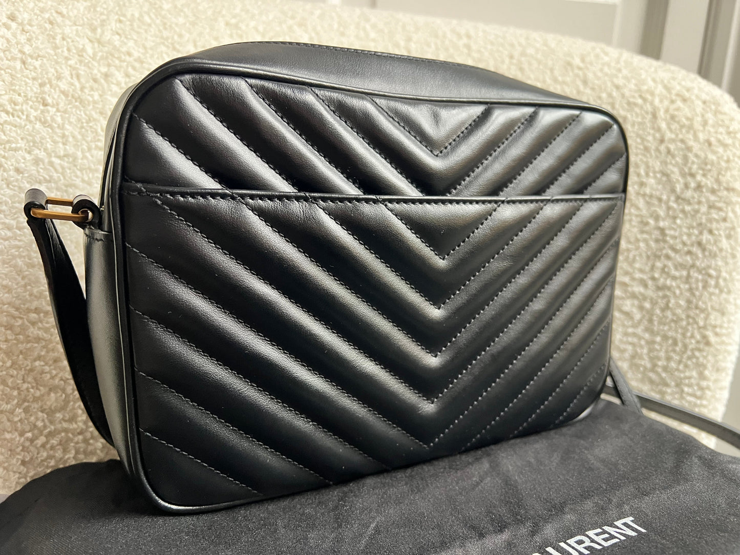 Yves Saint Laurent (YSL) Black Lou Camera Bag (RRP £1,350)