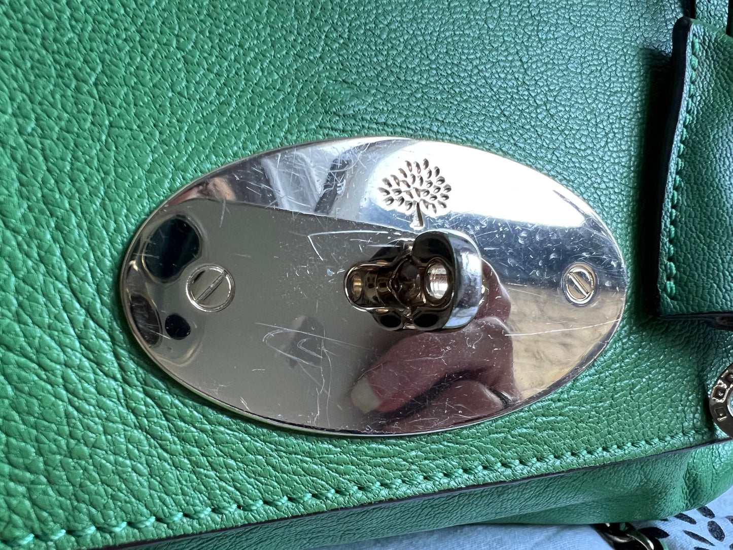 Mulberry Grass Green Regular Lily with Gold Hardware (RRP £895)