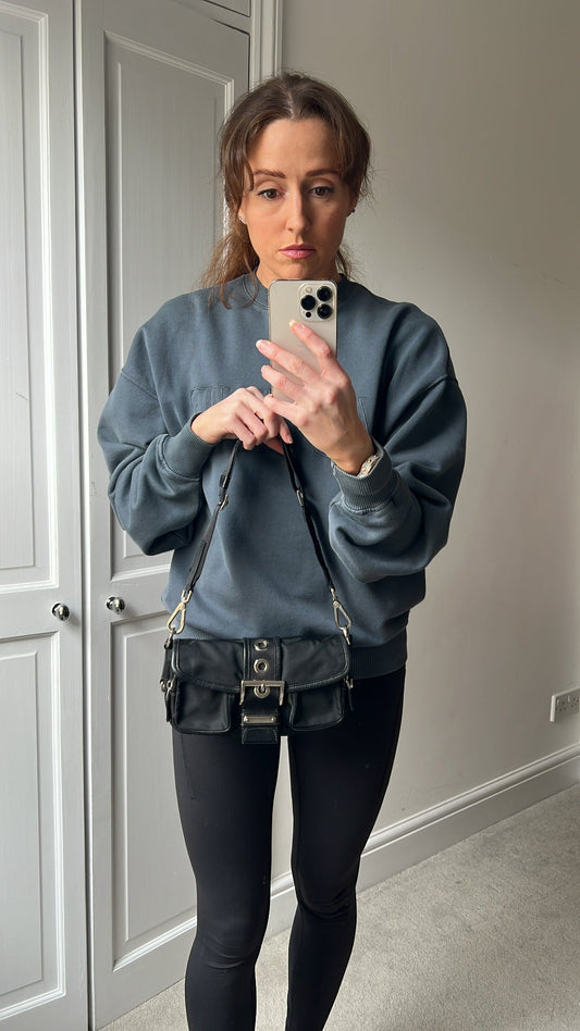 Prada Vintage Nylon Buckle Shoulder Bag