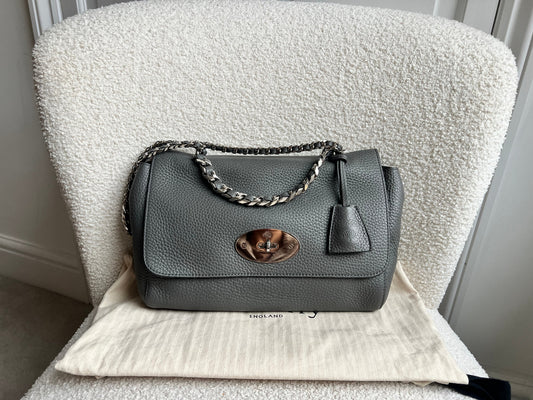 Mulberry Charcoal Grey Medium Top Handle Lily (RRP £1075)