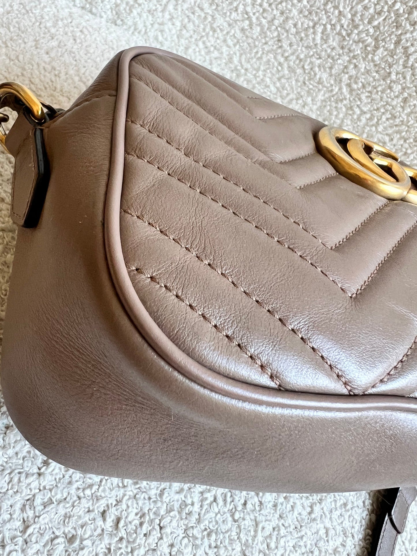 Gucci GG Marmont Dusty Pink Small Shoulder Bag (RRP £1440)