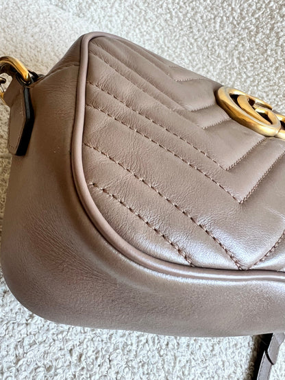 Gucci GG Marmont Dusty Pink Small Shoulder Bag (RRP £1440)