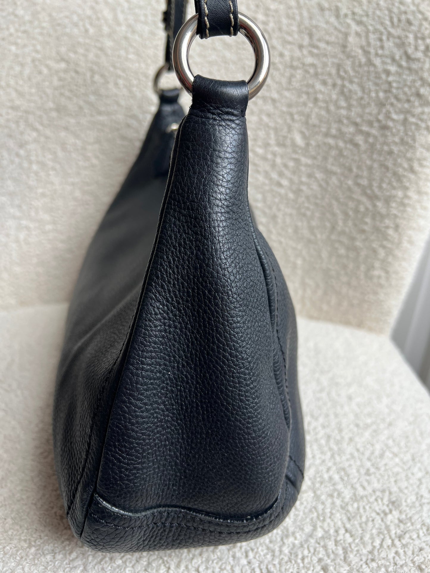 Prada Belted Zip Shoulder Bag Vitello Daino