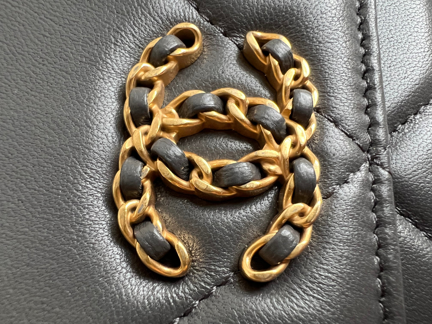 Chanel Grey 19 Wallet on Chain