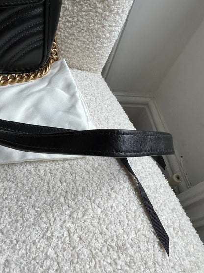 Gucci GG Black Marmont Small Shoulder Bag (RRP £2070)