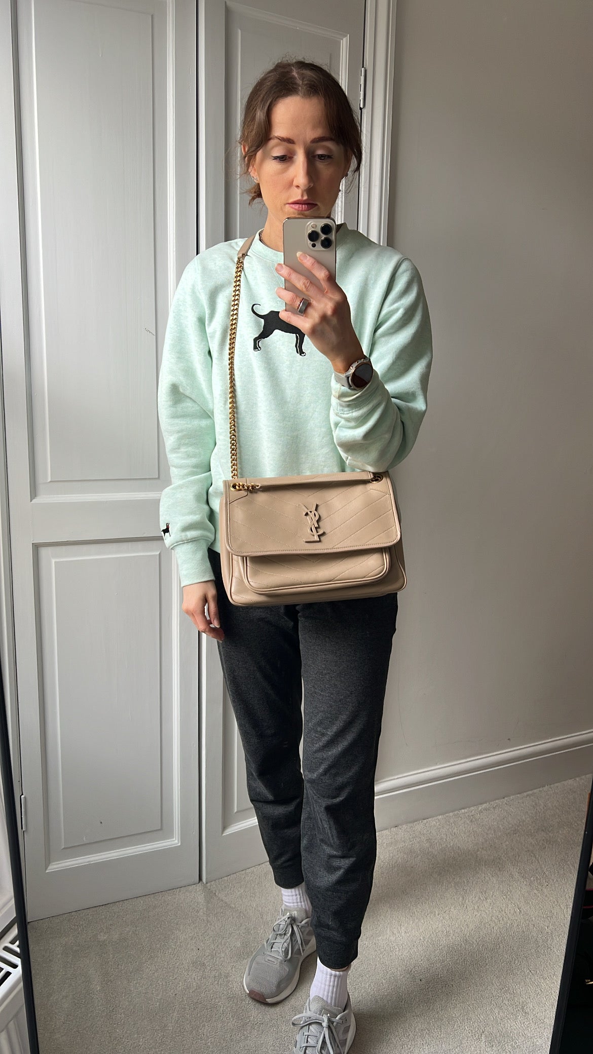 Yves Saint Laurent (YSL) Beige Medium Niki Chain Bag (RRP £2500)
