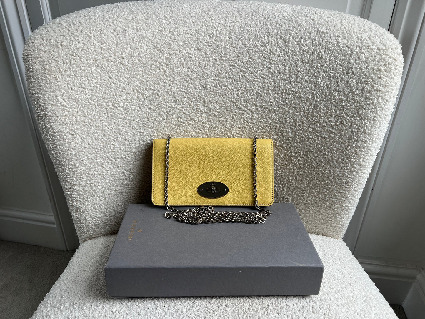 Mulberry Camomile Yellow Bayswater Clutch (RRP £495)