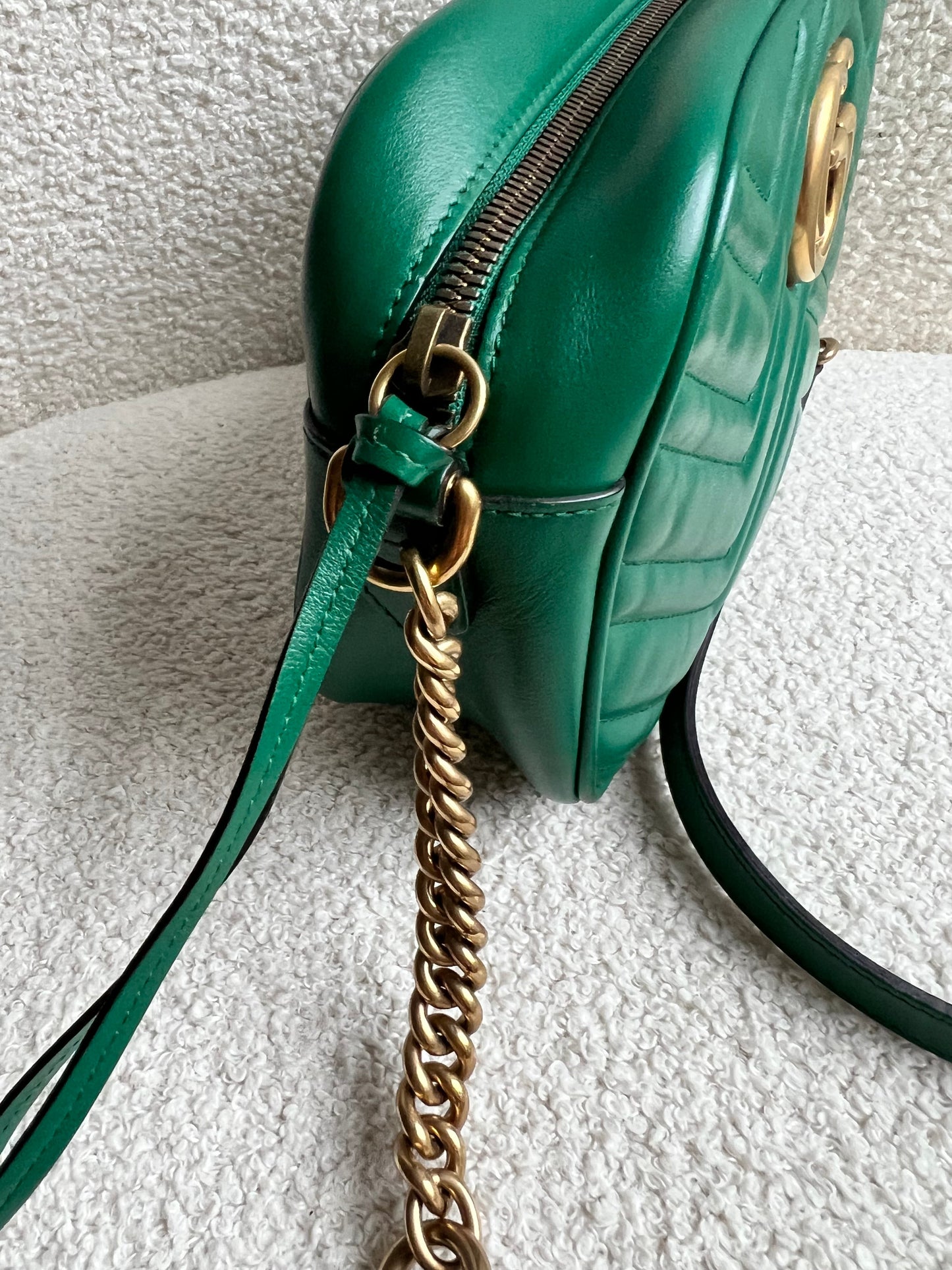 Gucci GG Green Marmont Small Shoulder Bag (RRP £1440)