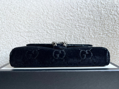 Gucci Black Velvet Dionysus Mini Chain Bag