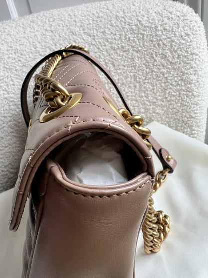 Gucci GG Dusty Pink Marmont Small Shoulder Bag (RRP £2070)