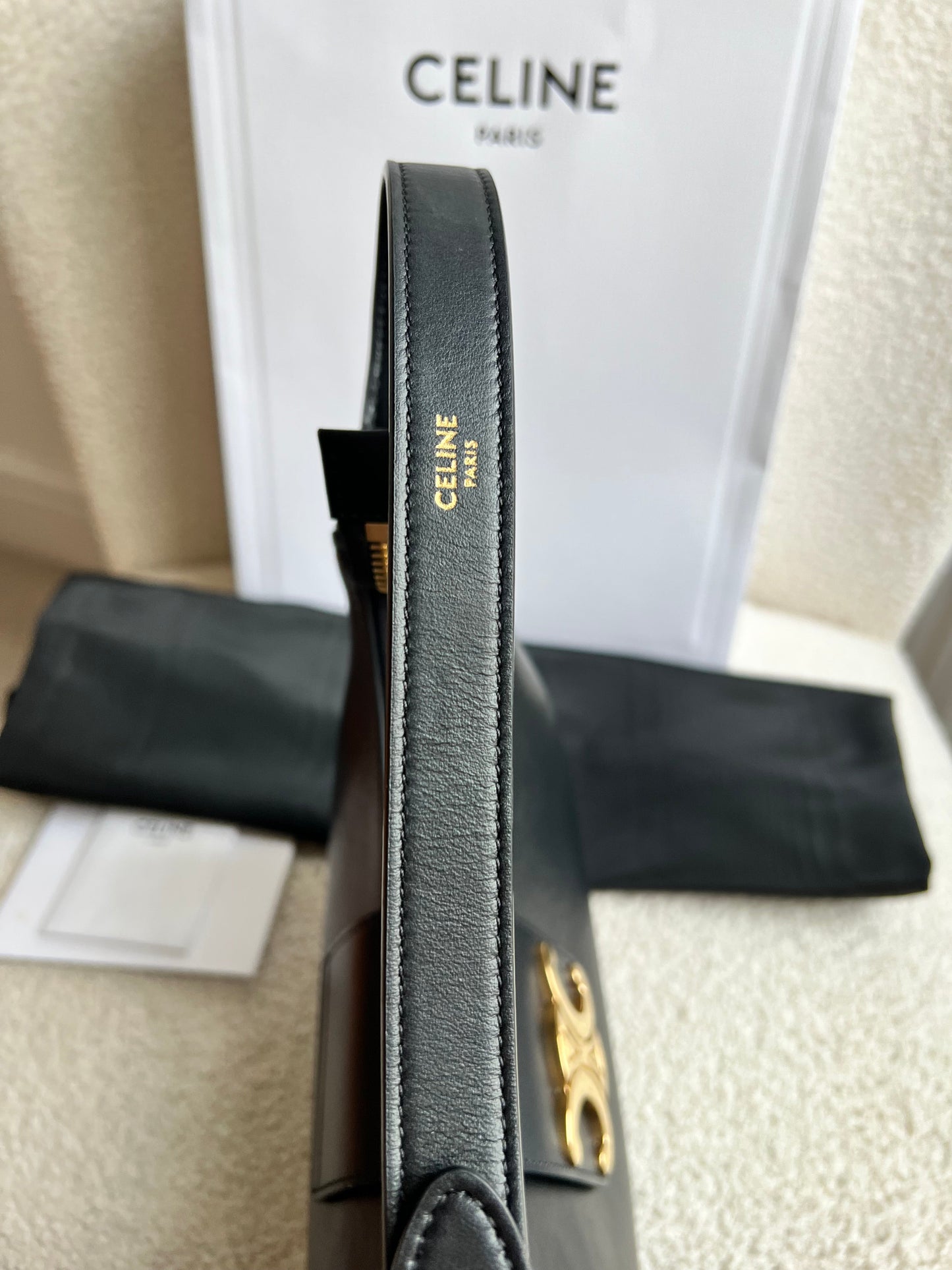 Celine Medium Ava Triomphe in Black (RRP £1850)