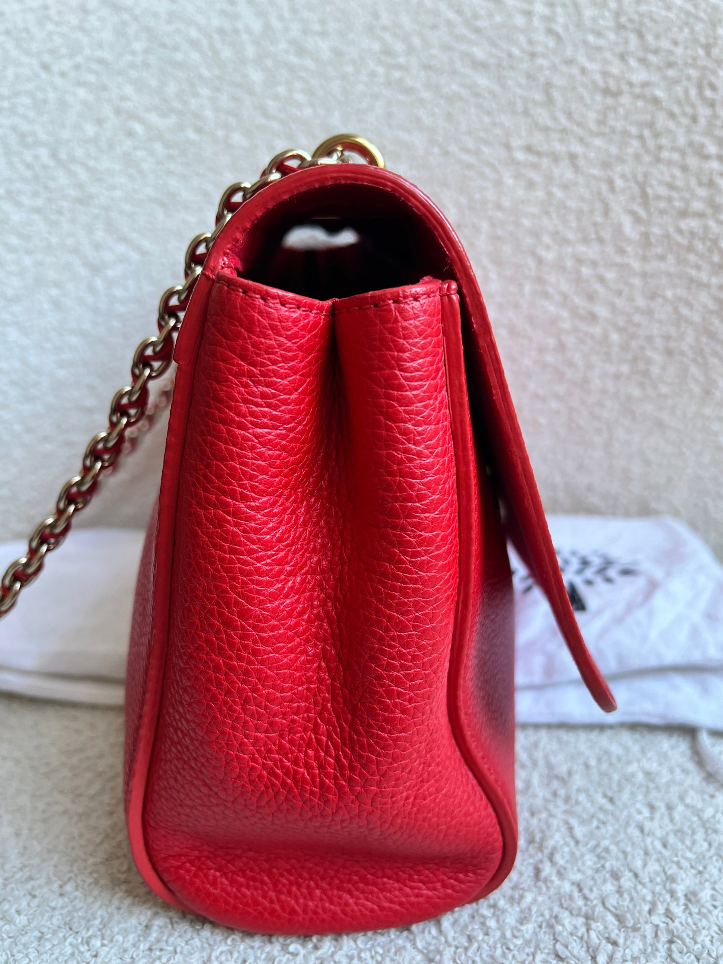 Mulberry Fiery Spritz Red Medium Lily with Gold Hardware (RRP £995)