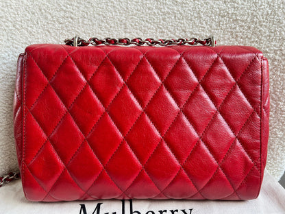 Mulberry Scarlet Red Quilted Medium Lily with Gold Hardware (RRP £1095)